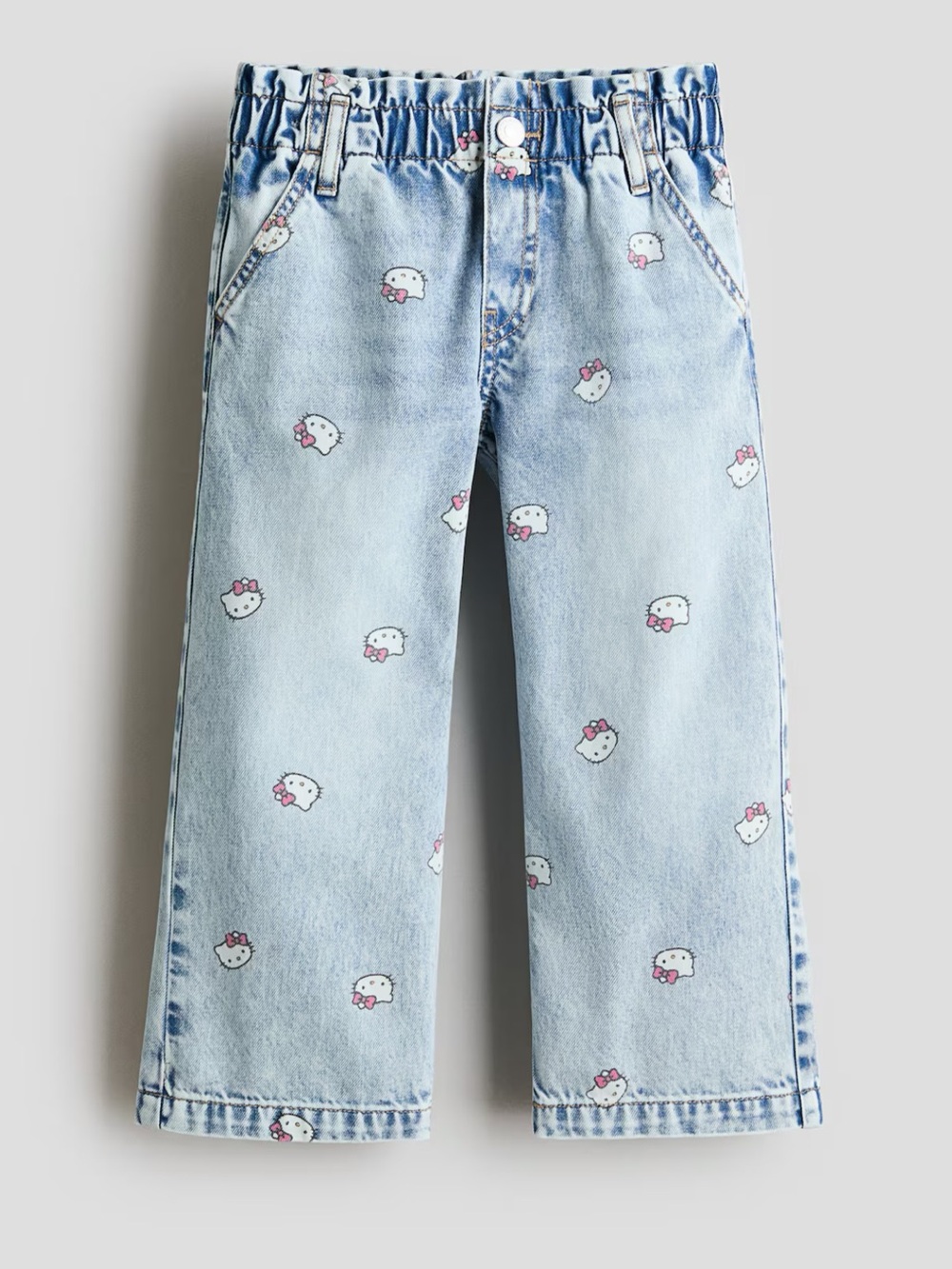 H&M girls WIDE-LEG JEANS WITH MOTIF